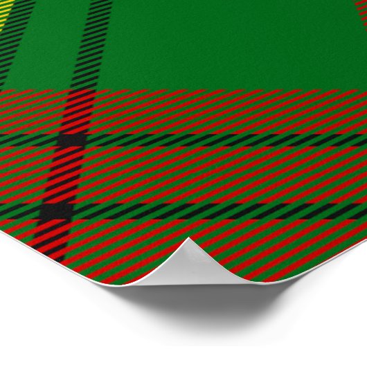 Clan MacMillan Crest over Tartan Poster (Hoek)