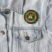 Clan MacMillan Crest over Tartan Ronde Button 5,7 Cm (In situ)