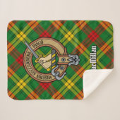Clan MacMillan Crest over Tartan Sherpa Deken (Voorkant (horizontaal))