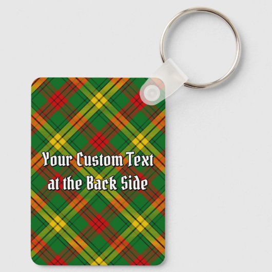 Clan MacMillan Crest over Tartan Sleutelhanger (Achterkant)