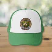 Clan MacMillan Crest over Tartan Trucker Pet
