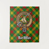 Clan MacMillan Crest over Tartan Wandkleed (Voorkant)