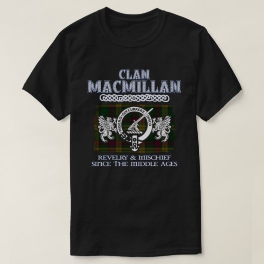 Clan MacMillan crest Schotse clans Schotse surna T-shirt (Design voorkant)