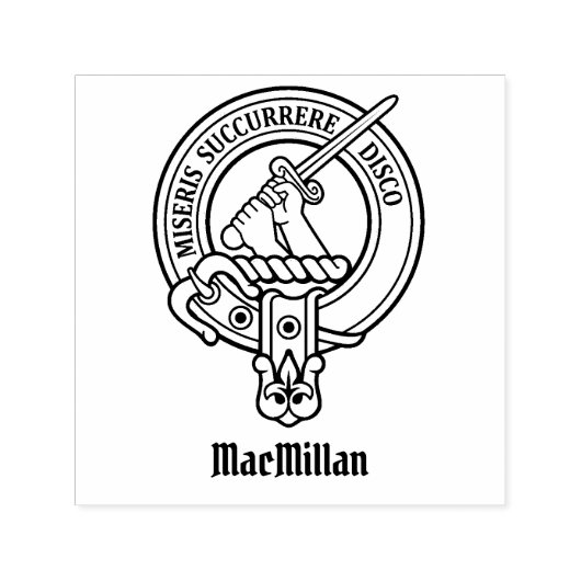 Clan MacMillan Crest Zelfinkkend Stempel (Design)