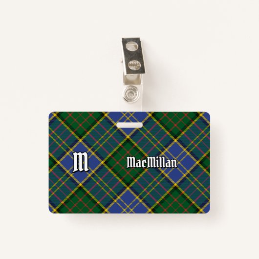 Clan MacMillan Hunting Tartan Badge (Voorkant met clip)