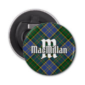 Clan MacMillan Hunting Tartan Button Flesopener (Voorkant)