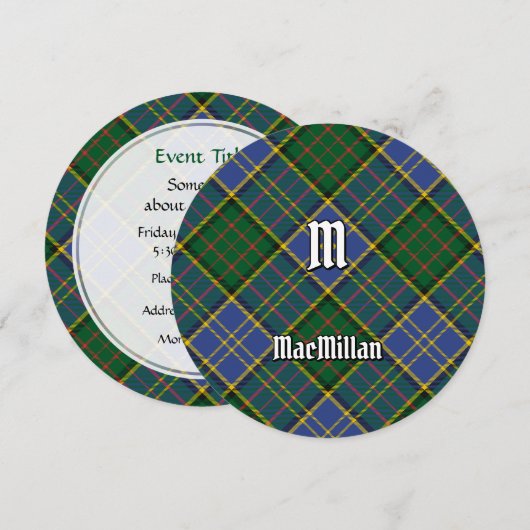 Clan MacMillan Hunting Tartan Kaart (Voorkant / Achterkant)