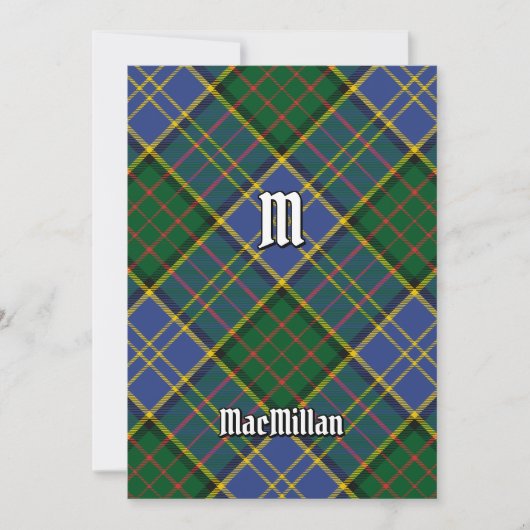 Clan MacMillan Hunting Tartan Kaart (Voorkant)