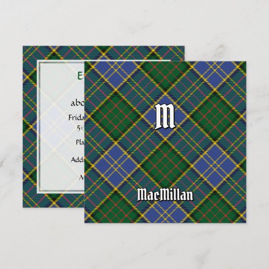 Clan MacMillan Hunting Tartan Kaart (Voorkant / Achterkant)