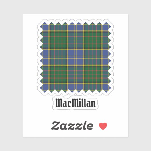 Clan MacMillan Hunting Tartan Sticker (Vel)