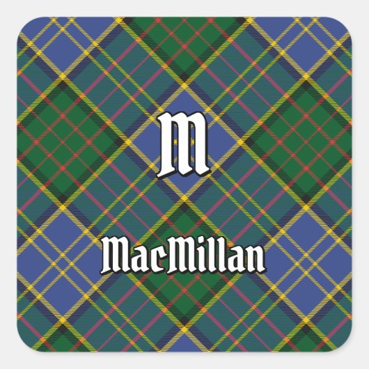Clan MacMillan Hunting Tartan Vierkante Sticker (Voorkant)