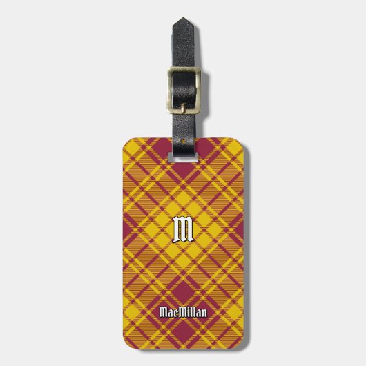 Clan MacMillan Jurk Tartan Bagagelabel (Voorkant verticaal)
