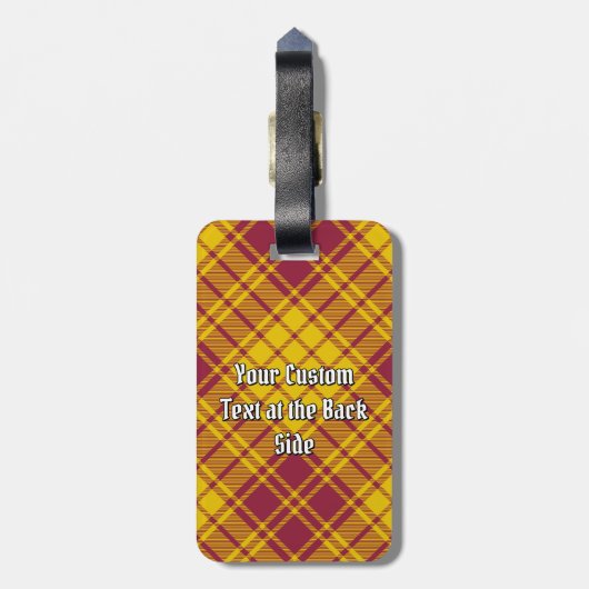 Clan MacMillan Jurk Tartan Bagagelabel (Achterkant verticaal)