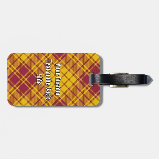 Clan MacMillan Jurk Tartan Bagagelabel (Achterkant horizontaal)