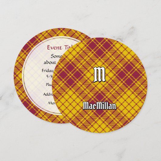 Clan MacMillan Jurk Tartan Uitnodiging (Voorkant / Achterkant)