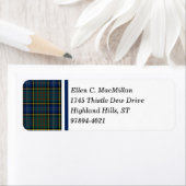 Clan MacMillan Modern Hunting Tartan Etiket (Insitu)