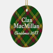 Clan MacMillan Scottish Tartan Keramisch Ornament (Rechts)