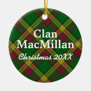 Clan MacMillan Scottish Tartan Keramisch Ornament