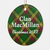 Clan MacMillan Scottish Tartan Keramisch Ornament (Links)