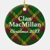 Clan MacMillan Scottish Tartan Keramisch Ornament (Achterkant)