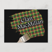 Clan MacMillan Scottish Tartan Paint Brush Briefkaart (Voorkant)