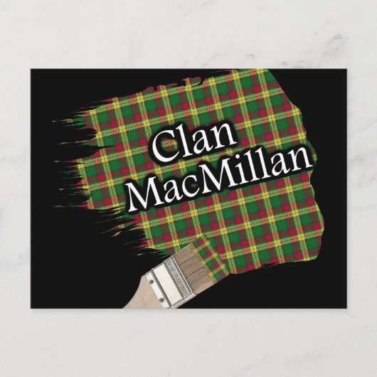 Clan MacMillan Scottish Tartan Paint Brush Briefkaart (Voorkant)