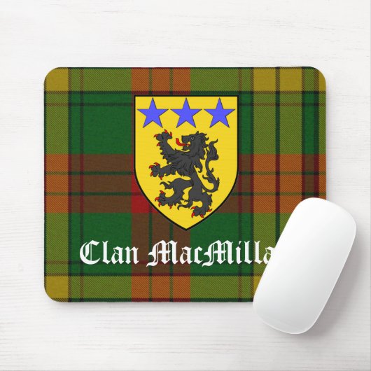 Clan MacMillan Tartan & COA Mousepad Muismat (Met muis)