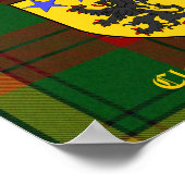 Clan MacMillan Tartan en Shield Poster (Hoek)