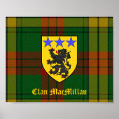 Clan MacMillan Tartan en Shield Poster (Voorkant)