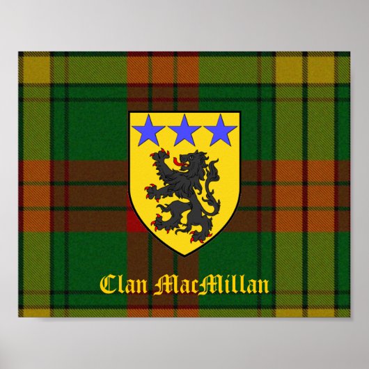 Clan MacMillan Tartan en Shield Poster (Voorkant)
