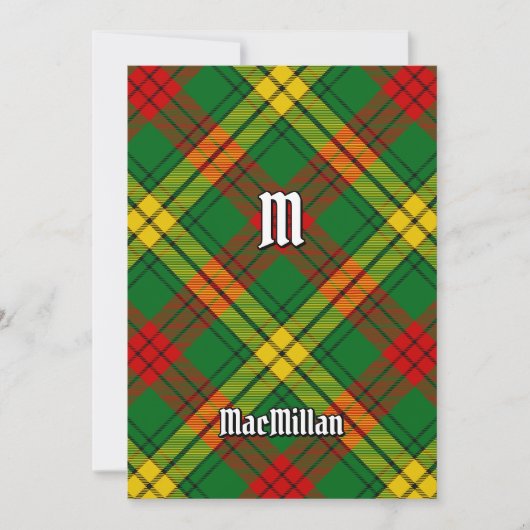 Clan MacMillan Tartan Kaart (Voorkant)