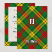 Clan MacMillan Tartan Kaart (Voorkant / Achterkant)