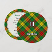 Clan MacMillan Tartan Kaart (Voorkant / Achterkant)