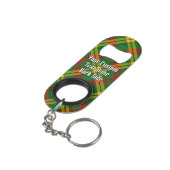 Clan MacMillan Tartan Mini Flessenopener (Achterkant Gekanteld)