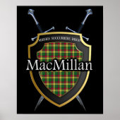 Clan MacMillan Tartan Scottish Shield & Swords Poster (Voorkant)