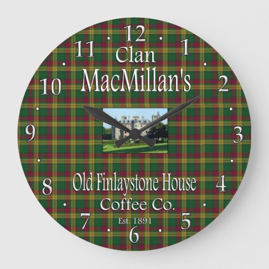 Clan MacMillan's Old Finlaystone House Coffee Co. Grote Klok (Voorkant)