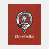 Clan MacNab Crest Badge en Tartan Fleece Deken (Voorkant)