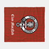 Clan MacNab Crest Badge en Tartan Fleece Deken (Voorkant (Horizontaal))