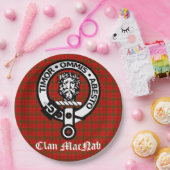 Clan MacNab Crest Badge en Tartan Papieren Bordje (Feest)