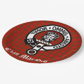 Clan MacNab Crest Badge en Tartan Papieren Bordje (Gekanteld)