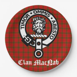 Clan MacNab Crest Badge en Tartan Papieren Bordje