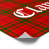 Clan MacNab Crest Badge en Tartan Poster (Hoek)