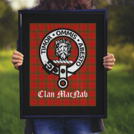 Clan MacNab Crest Badge en Tartan Poster