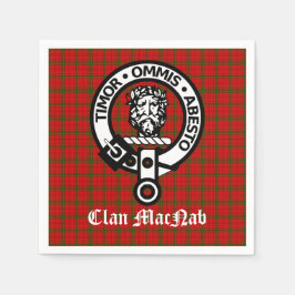 Clan MacNab Crest Badge en Tartan Servet