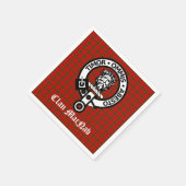 Clan MacNab Crest Badge en Tartan Servet (Hoek)