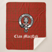 Clan MacNab Crest Badge en Tartan Sherpa Deken (Voorkant)