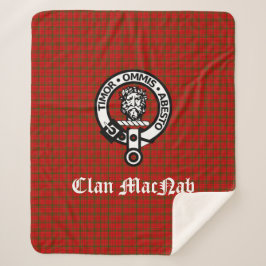 Clan MacNab Crest Badge en Tartan Sherpa Deken