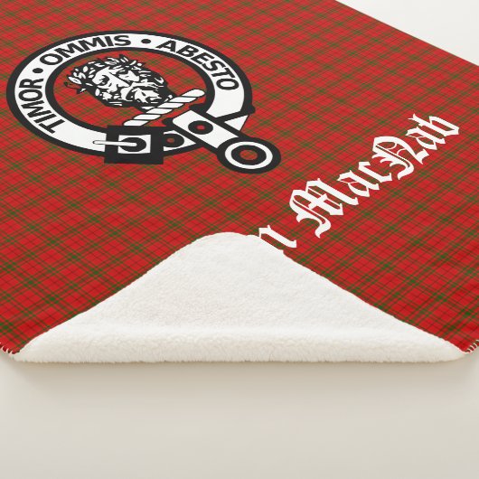 Clan MacNab Crest Badge en Tartan Sherpa Deken (3/4)