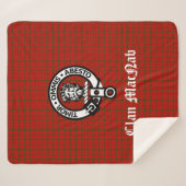 Clan MacNab Crest Badge en Tartan Sherpa Deken (Voorkant (horizontaal))