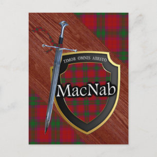 Clan MacNab Tartan Sword & Shield Briefkaart